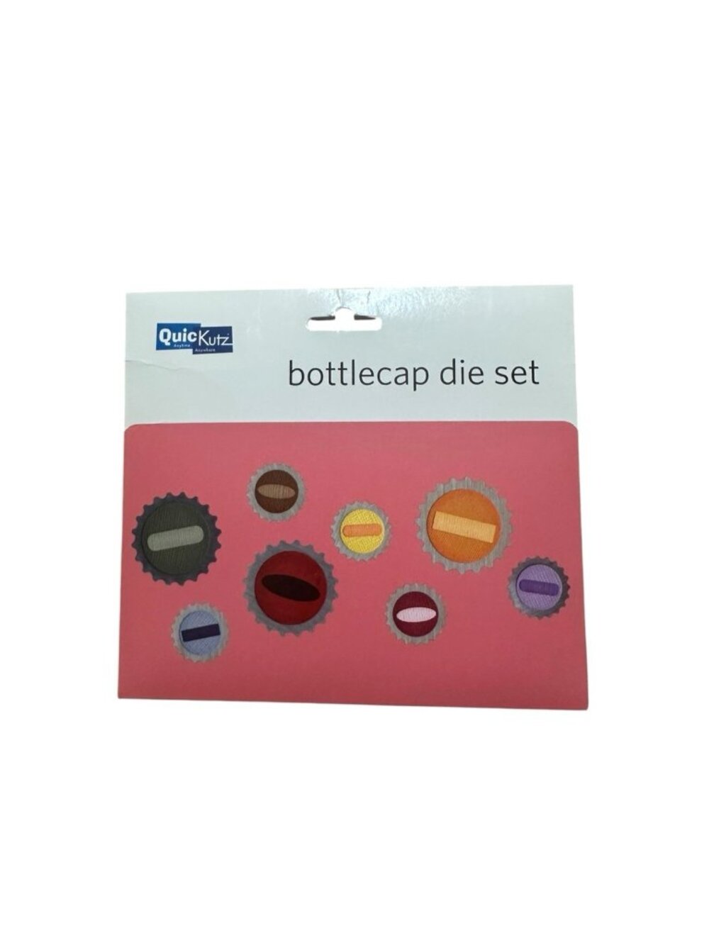 QuicKutz 2x2 BOTTLE CAP 6-Die Cutting Die Set with Stamping Foam DS08